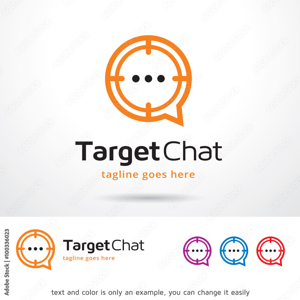 Target Chat Logo Template Design Vector Target Chat Logo Template Design Vector