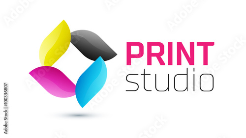 Print studio logo, CMYK logo