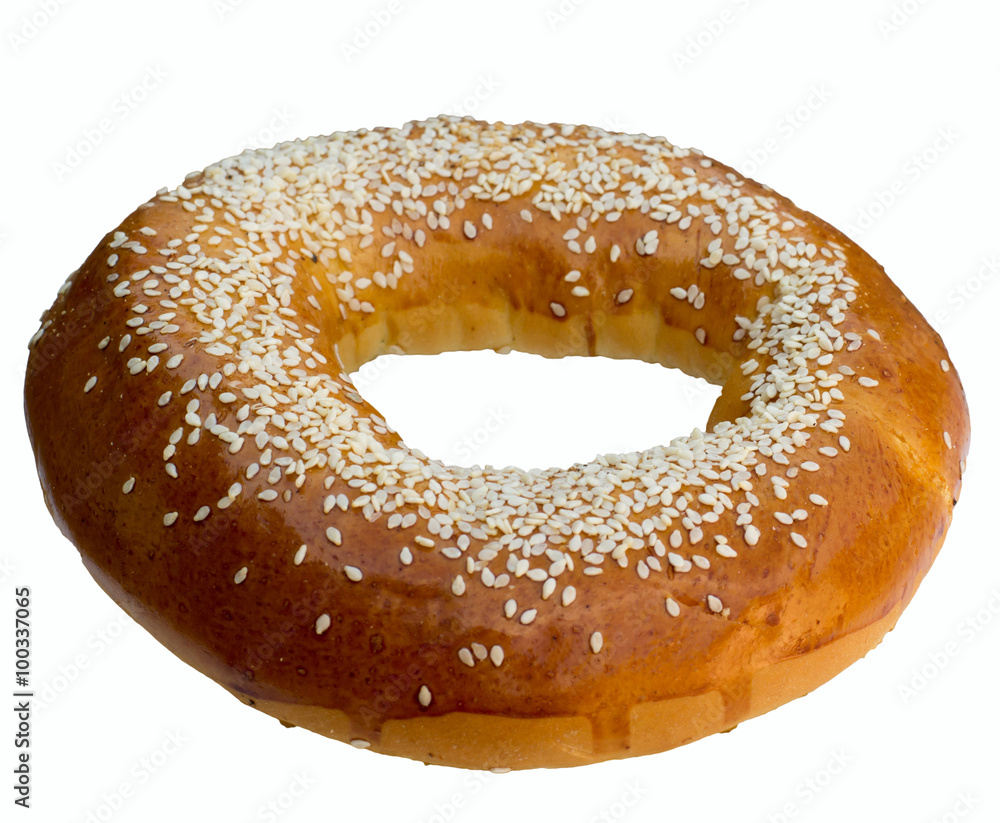bagel with sesame seeds bagel with sesame seeds