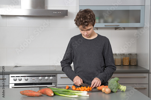 Teenage Boy in the kitchen