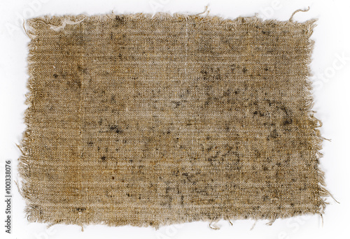 old burlap on a white background
