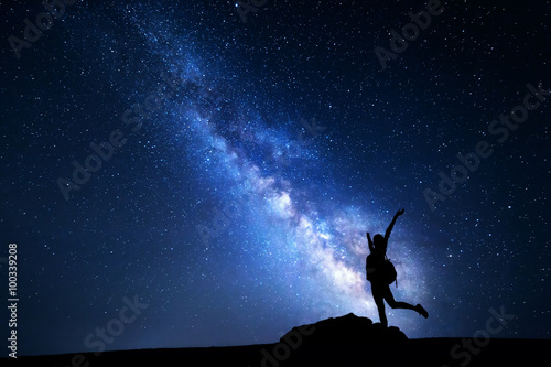 Milky Way. Night sky with s...