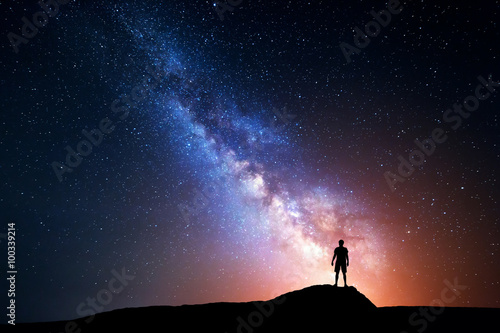 Milky Way. Night sky with s...