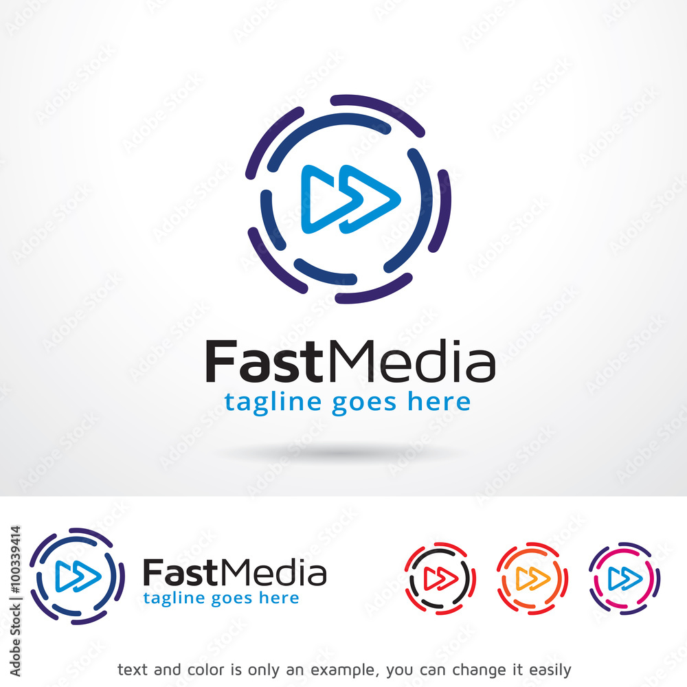 Fast Media Logo Template Design Vector Fast Media Logo Template Design Vector