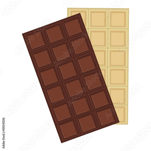 Chocolate bar white and dark