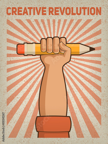 Illustration of a hand holding a pencil