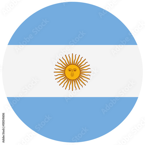 Round Argentina flag