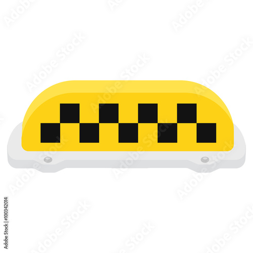Yellow taxi sign