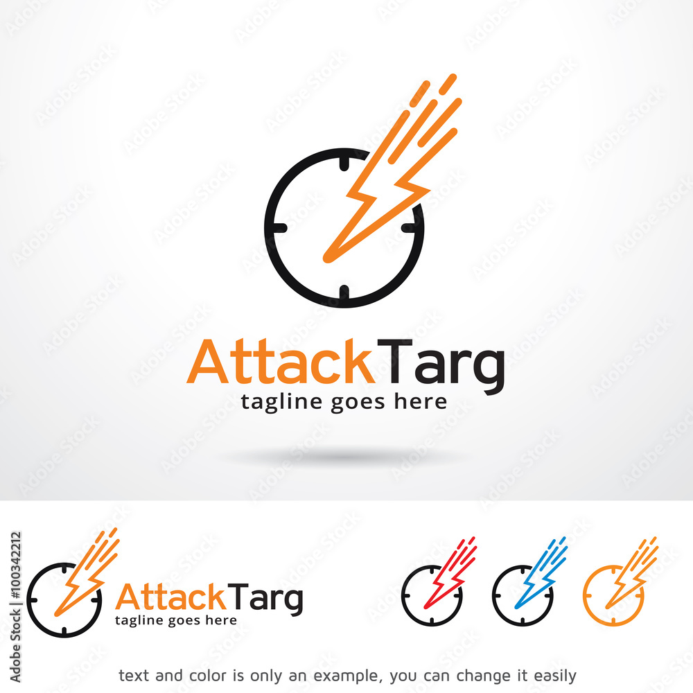 Fototapeta premium Attack Target Logo Template Design Vector 