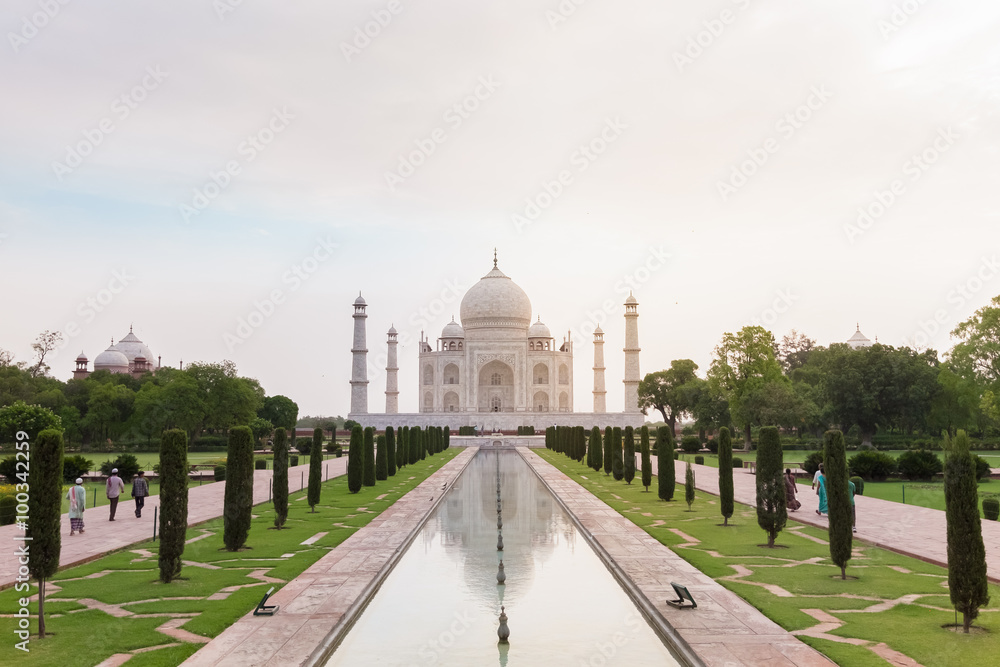 morning time view of taj mahal World Heritage Site ,Agra, India,