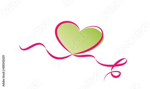 herz in pink und grün