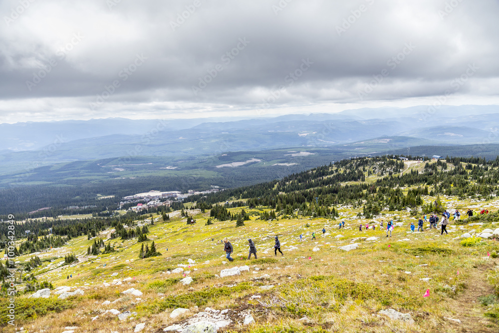 Naklejka premium Ski Resort Landscape in Summer