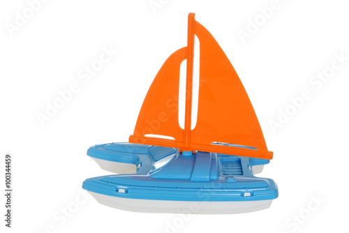 Canvas Print isolated toy sail boat