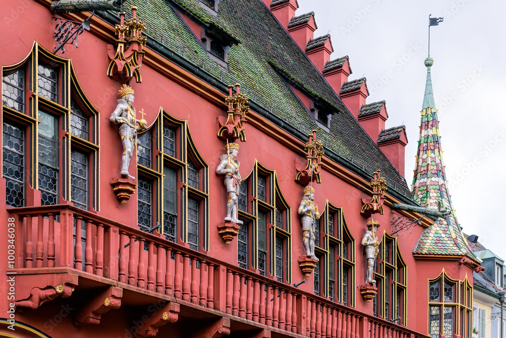 Obraz premium Red Facade, Freiburg, Germany