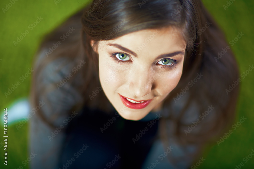 Close up face portrait of beautiful smiling teenager girl. Close up face portrait of beautiful smiling teenager girl.