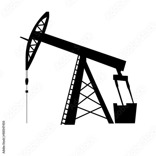oil pump jack silhouette