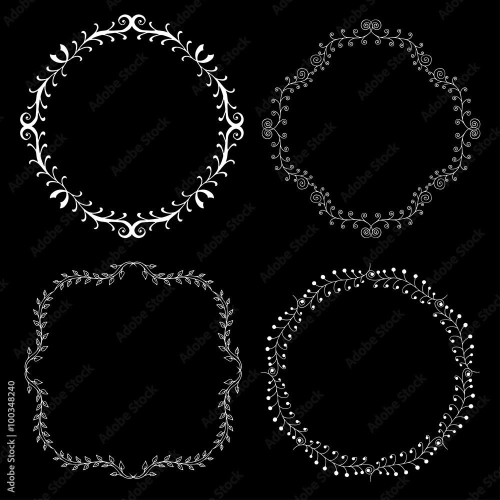 Set decorative frames. Set decorative frames.