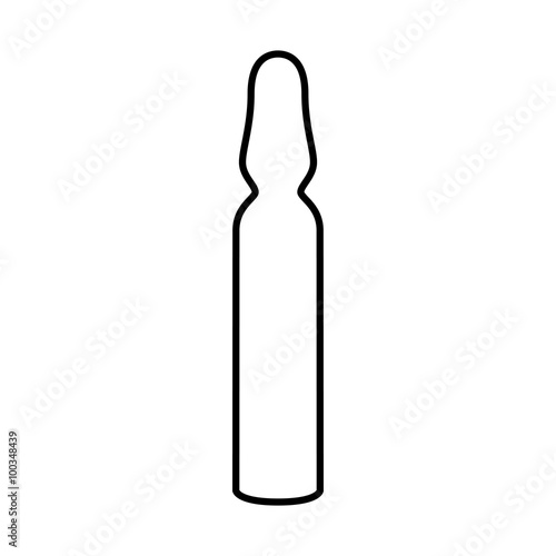 Medical ampoule line icon