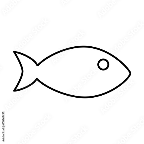 Fish line icon