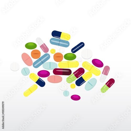 Color cet of different tablets