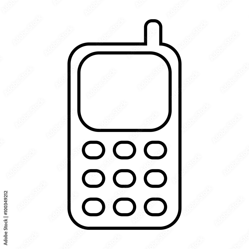 Cell Phone line icon