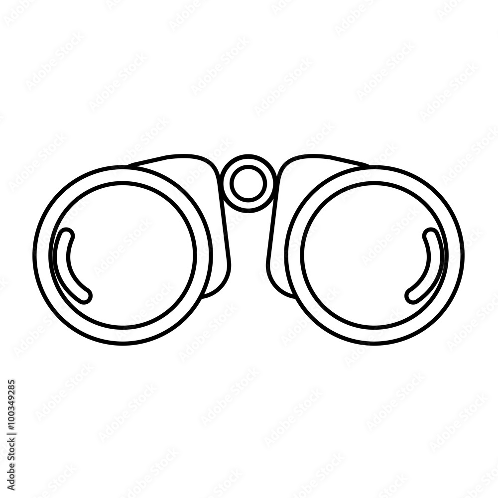 Binocular line icon Binocular line icon