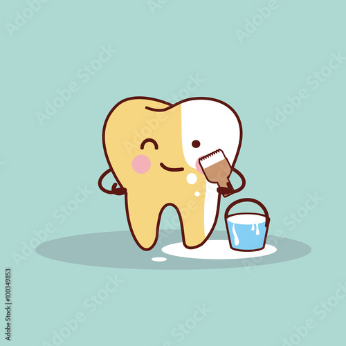 tooth whitening and bleaching concept