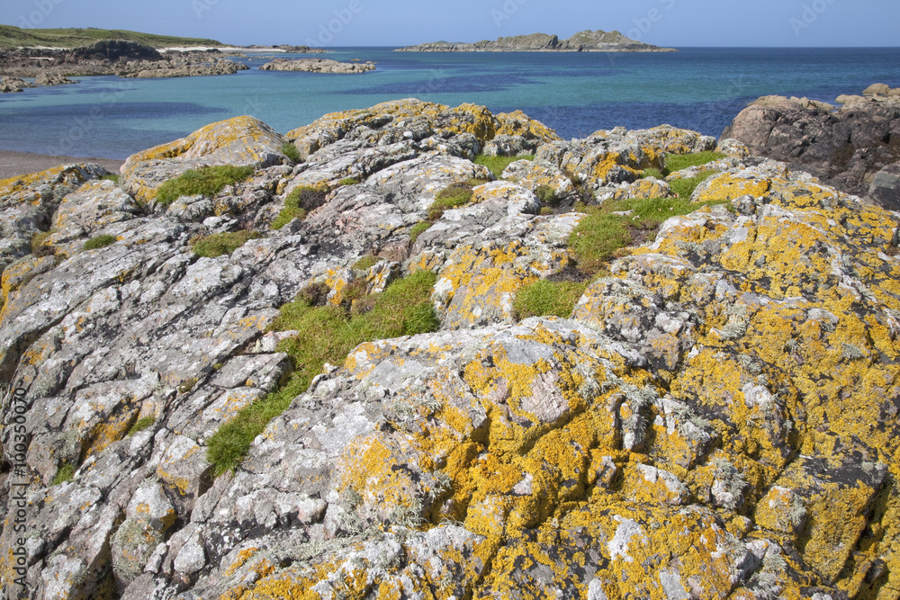 Rock on Shoreline of Iona, Scotland, UK
