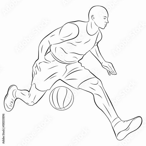 slhouette basketball player