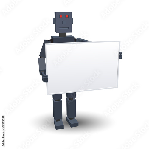 Abstract robot with empty b...