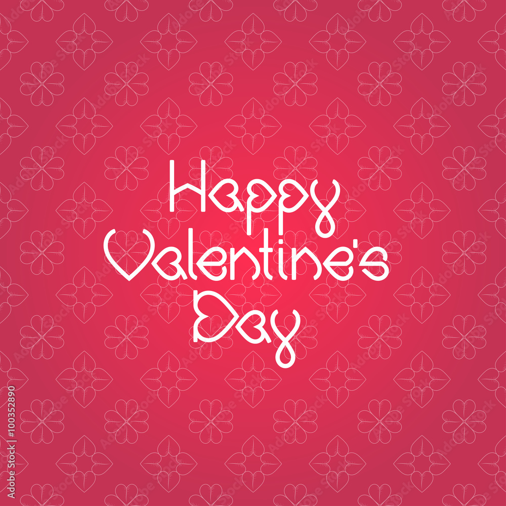Vector Valentine's day card, banner, wallpaper or invitation with original heart-shape lettering