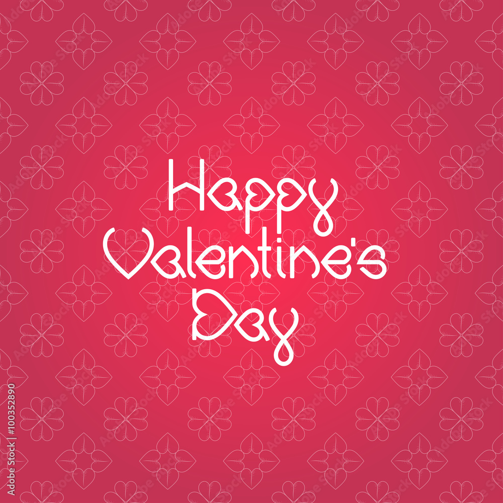 Vector Valentine's day card, banner, wallpaper or invitation with original heart-shape lettering Vector Valentine's day card, banner, wallpaper or invitation with original heart-shape lettering