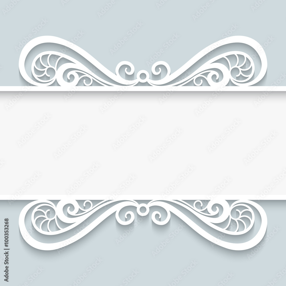 Ornamental paper frame Ornamental paper frame