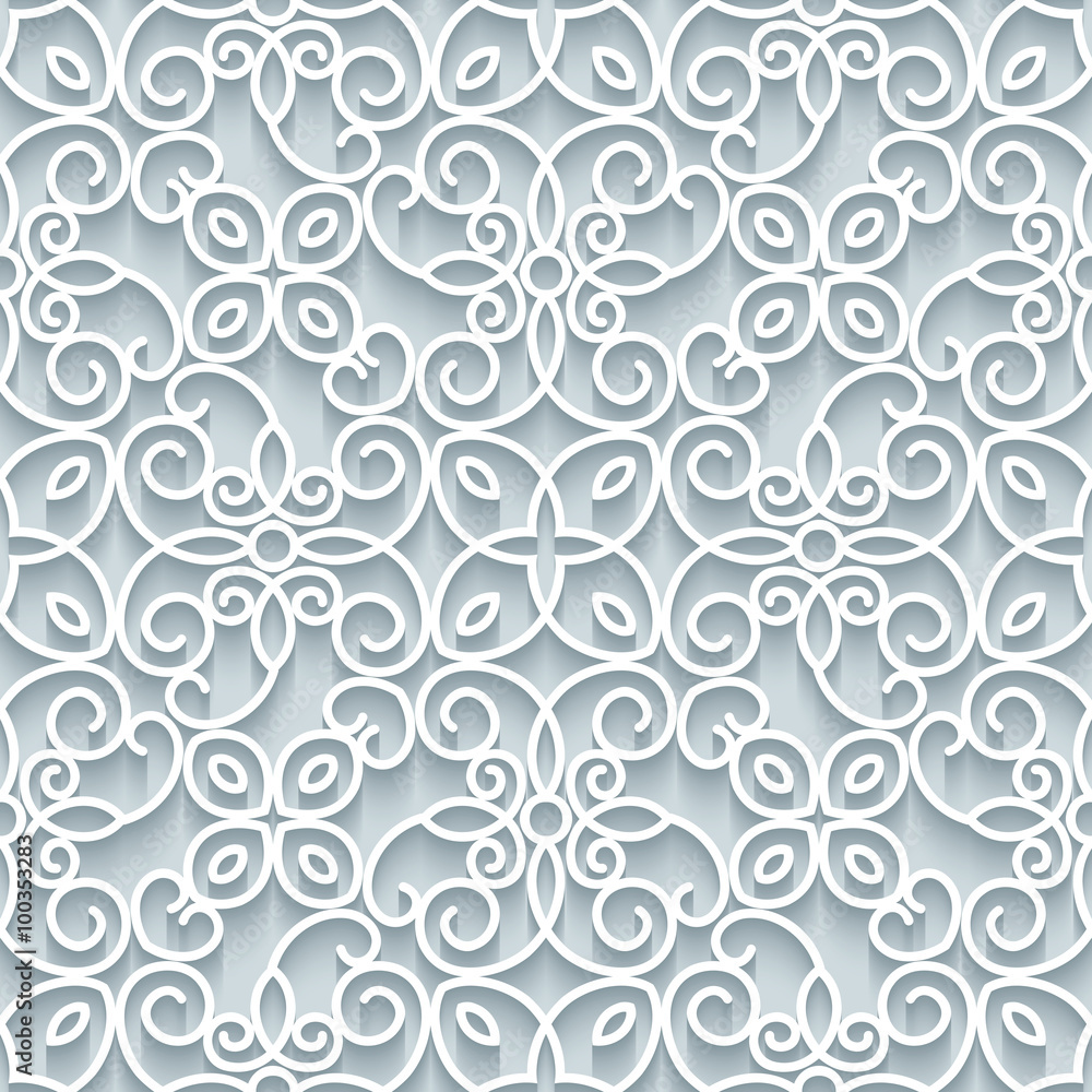 Cutout paper lace texture, seamless pattern