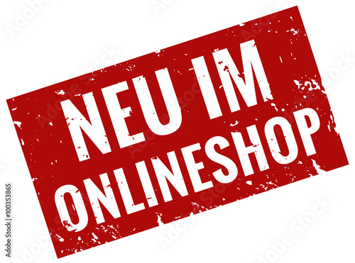 Neu im Onlineshop rot grunge Stempel