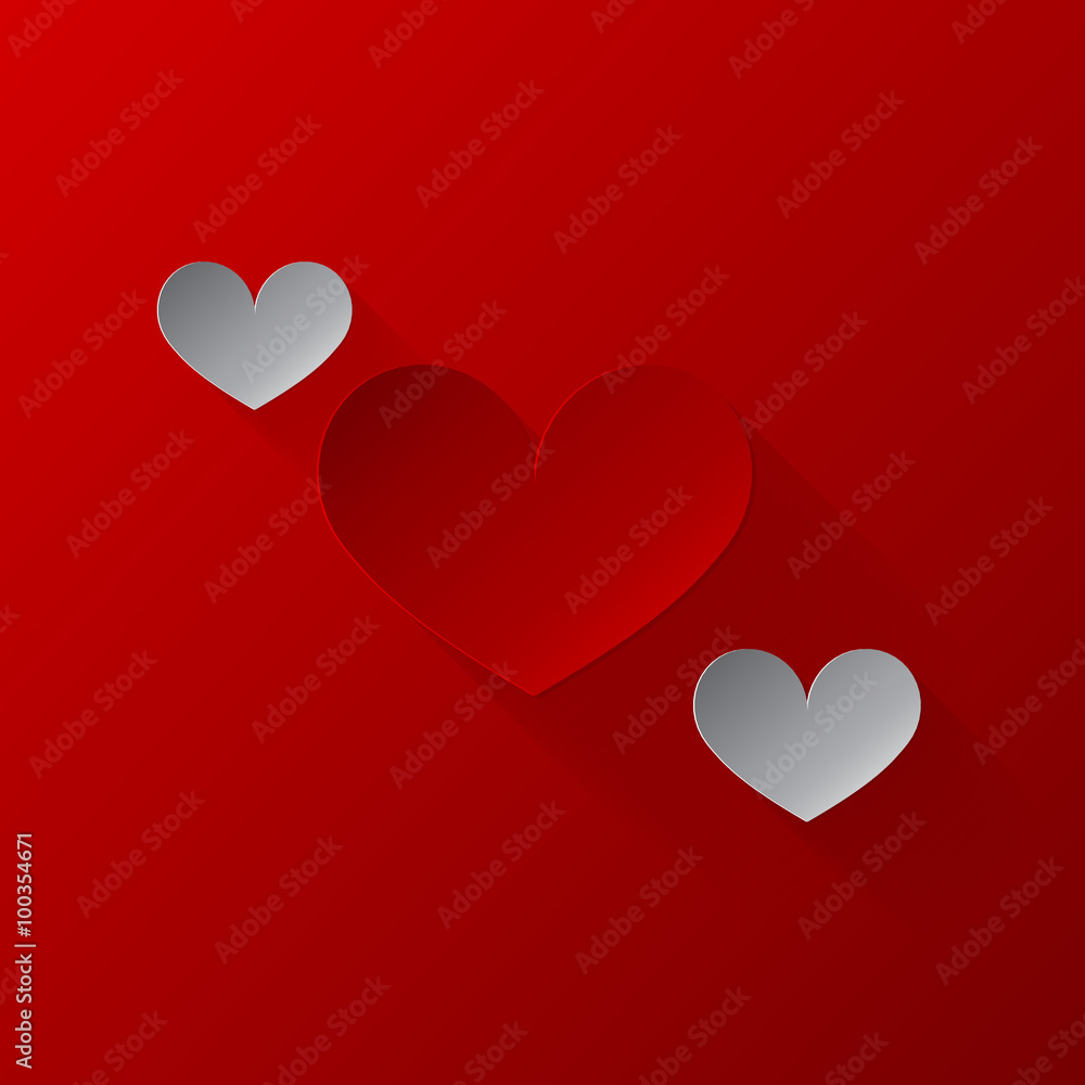 Valentines day hearts background. Vector illustration.
