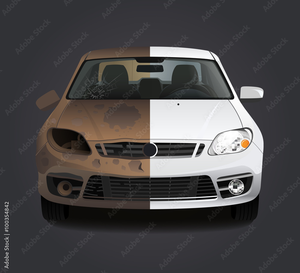 Rust dirty car repair before and after Rust dirty car repair before and after