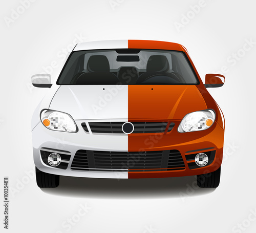 Car paint illustration