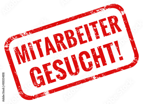 Mitarbeiter gesucht Stempel rot grunge