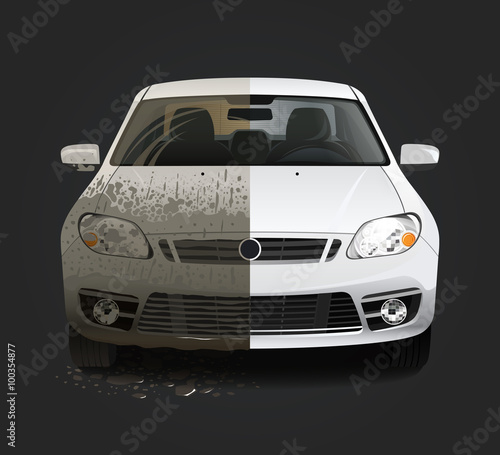 Dirty car wash service