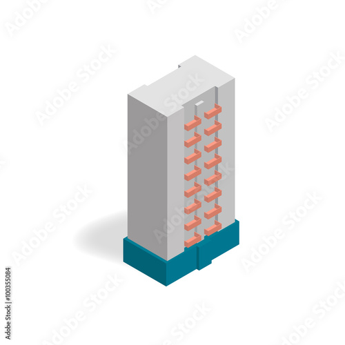 isometric 3D building model...