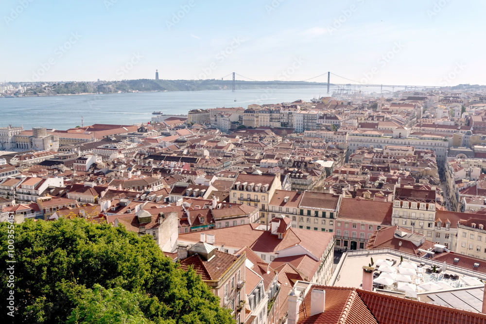 Lisbon view from the Castle of St. George, Portugal