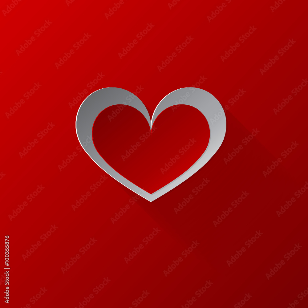 Valentines day heart background. Vector illustration.