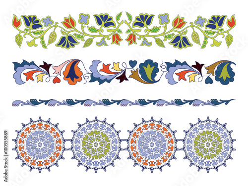 Flowers tatar ornament 