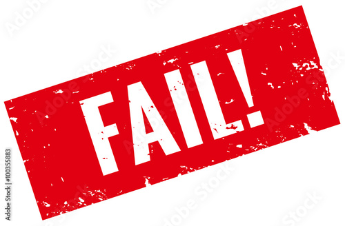 Fail Stempel rot grunge