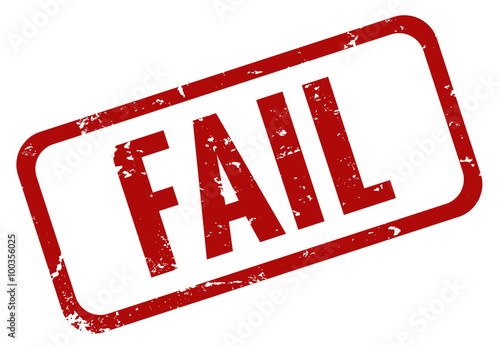 Fail Stempel rot grunge