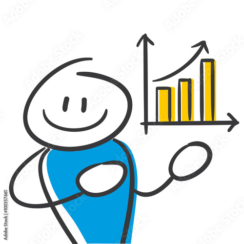 Stick Figure Series Blue