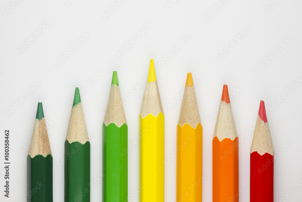 Conceptual crayons as energy label colors. Conceptual crayons as energy label colors.