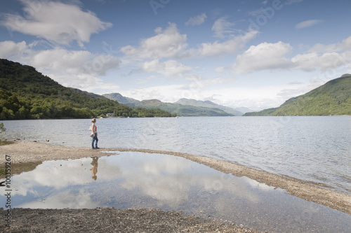 Woman at Loch Lomond; Scotland