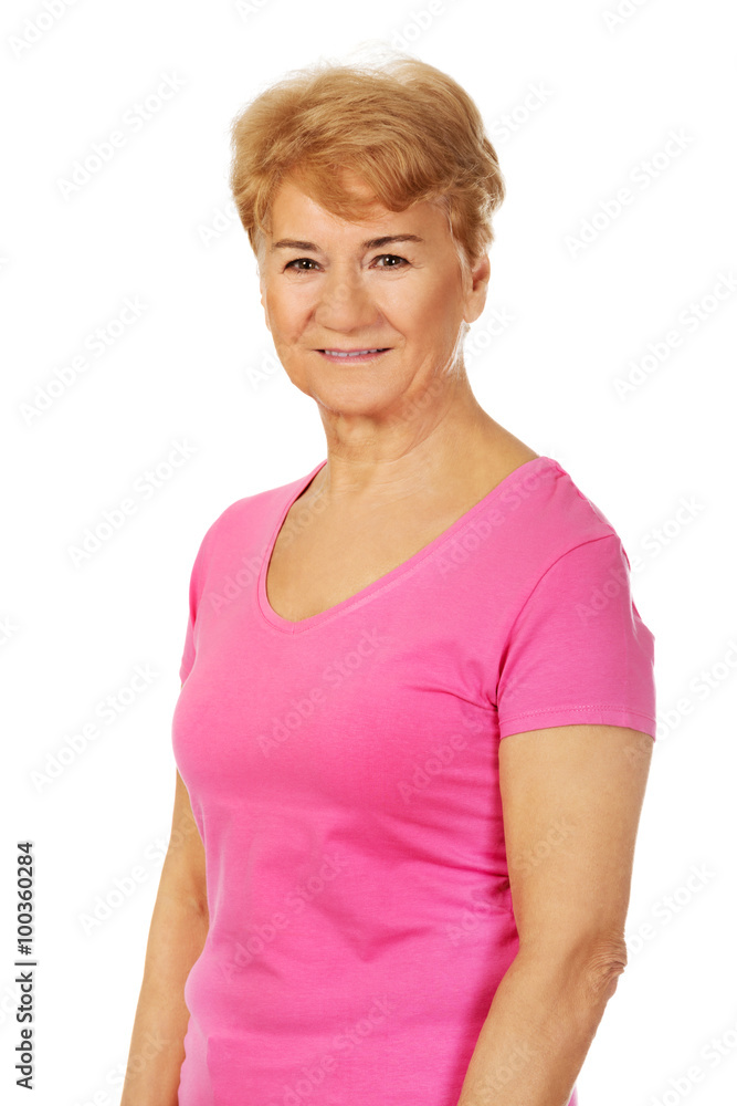 An old smiling charming woman An old smiling charming woman